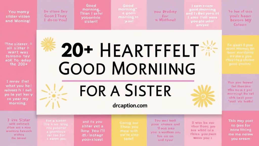 200+ Heartfelt Good Morning Messages for My Sister Instagram Captions Edition
