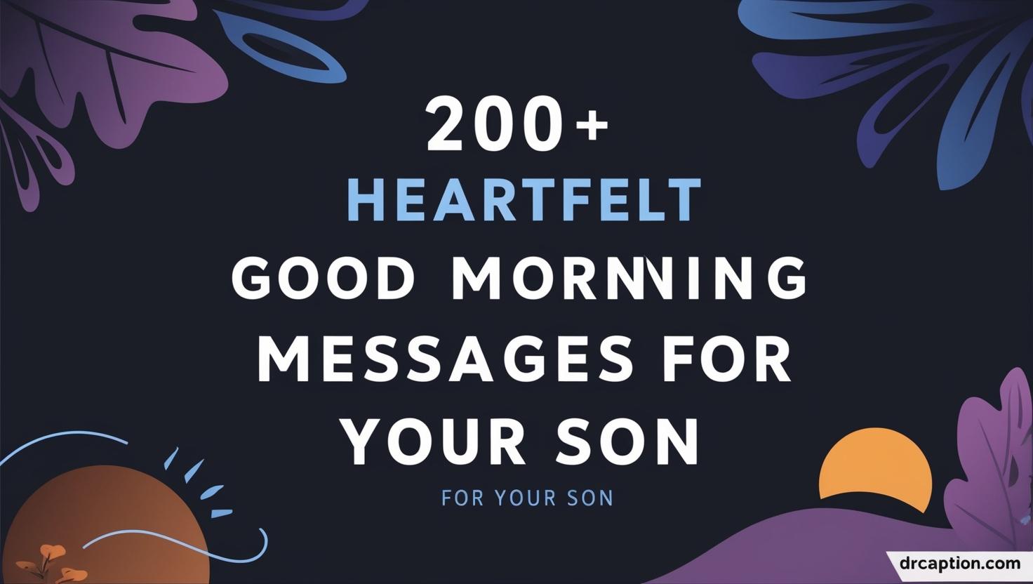 200+ Heartfelt Good Morning Messages for Your Son