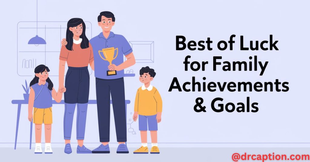 Best of Luck for Family Achievements & Goals